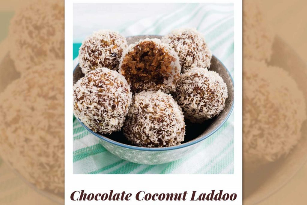 chocolate coconut laddoo